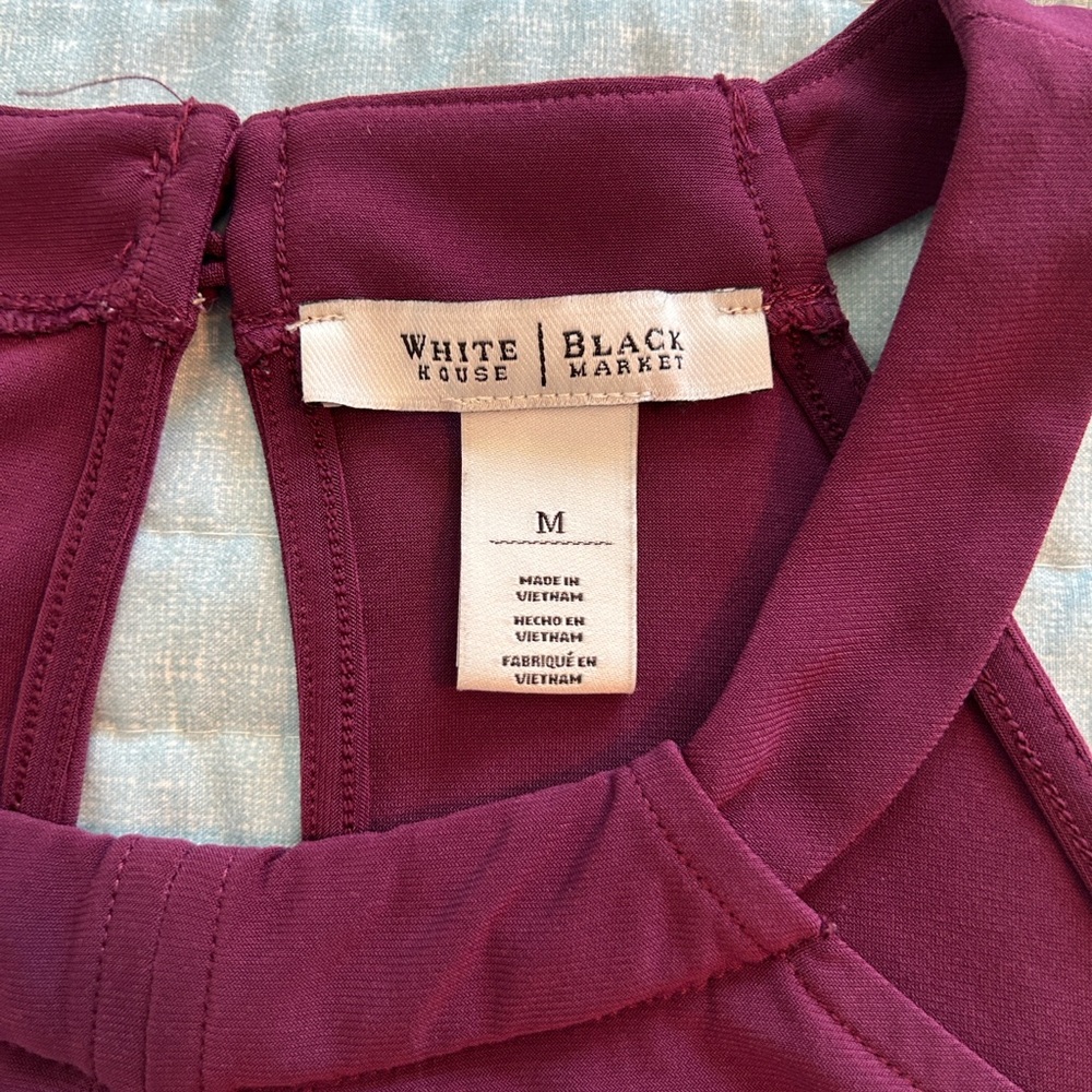 White House Black Market Plum Keyhole Halter Tank Top - Picture 6 of 9